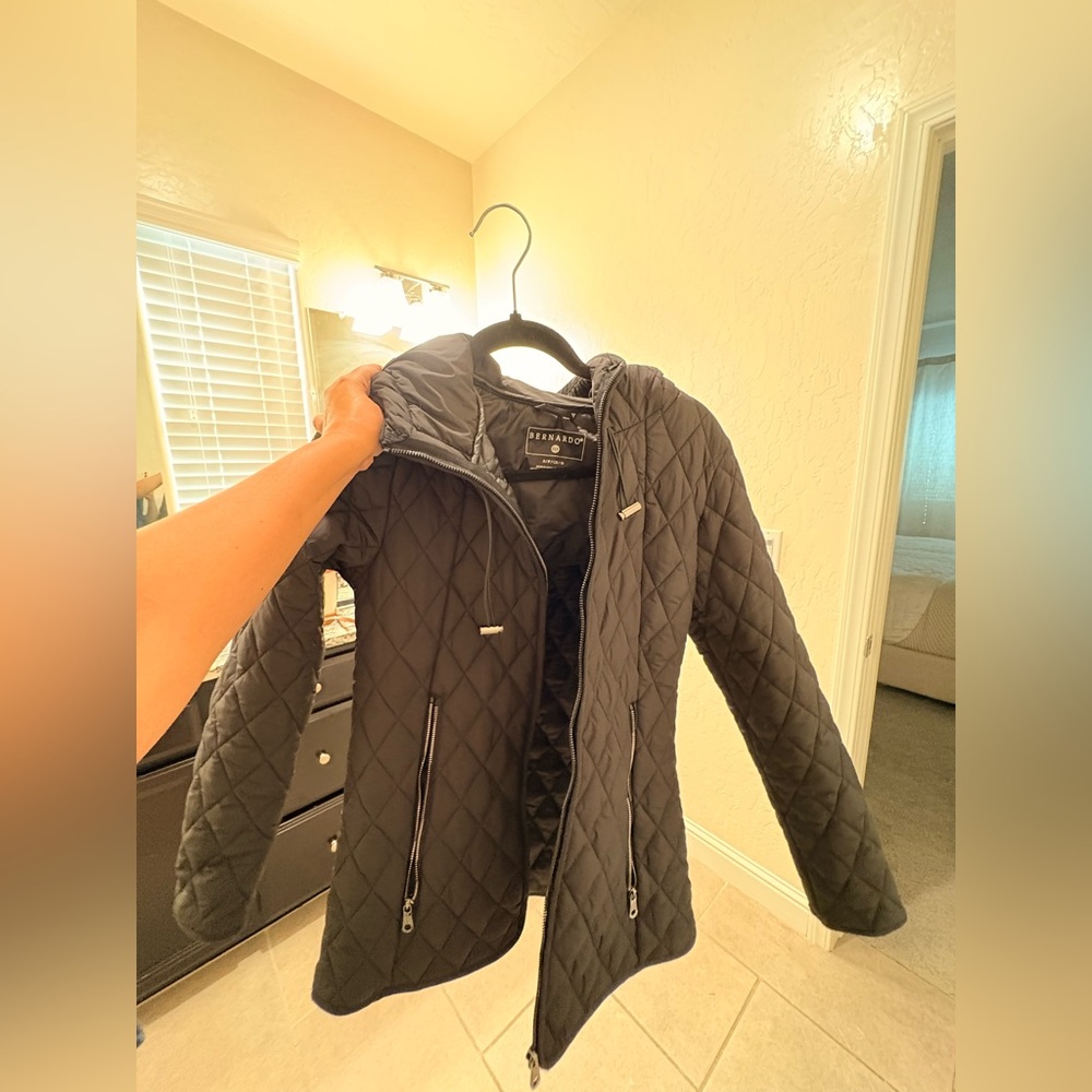 Bernardo Women's Charcoal Quilted Puffer Jacket